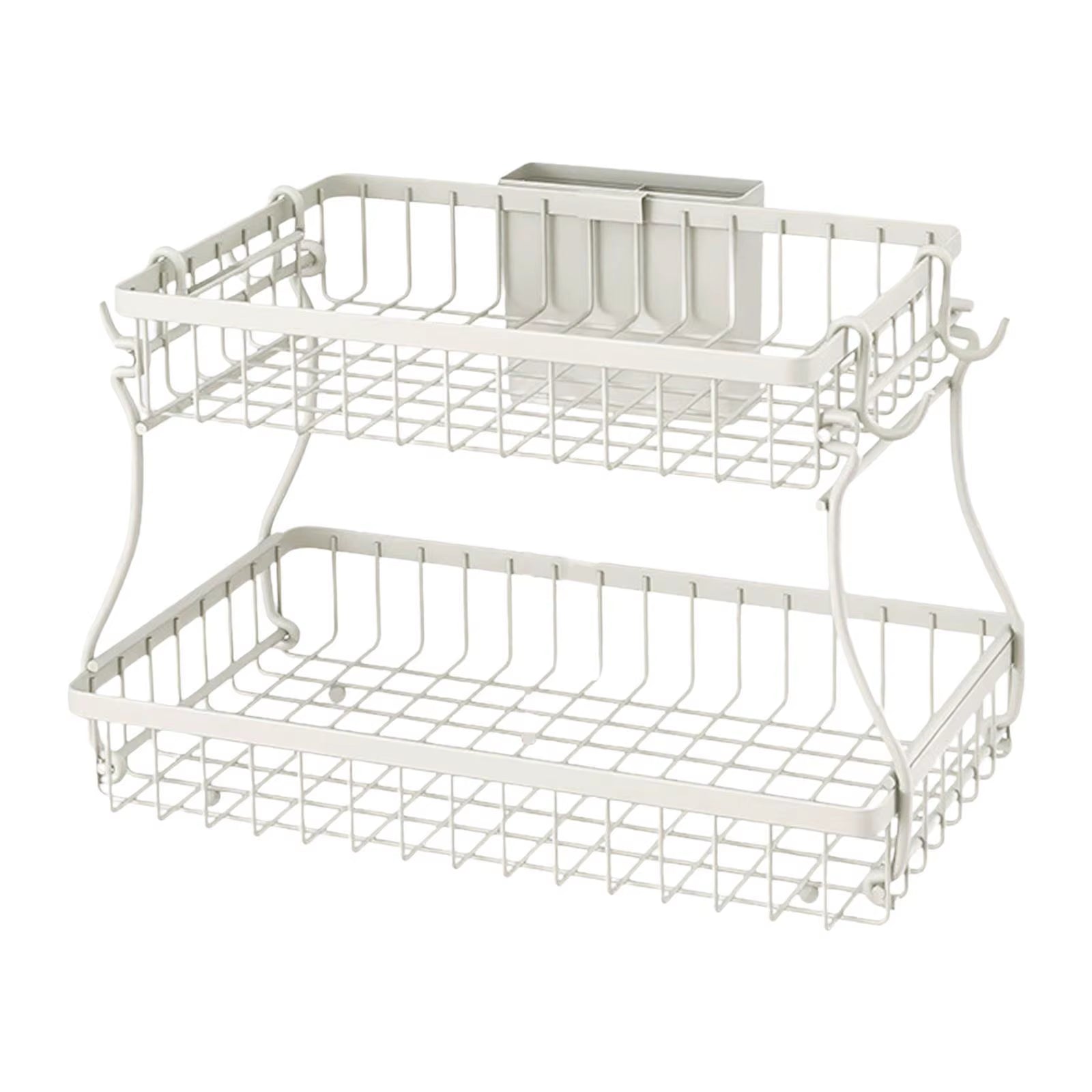 Countertop Storage Basket Spice Rack Storage Organizer Stable 2 Layers Fruit Basket Bread Snack Basket